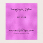 Moderner Hintergrund in heiß rosa Visitenkarten (Innenseite Aufgefaltet)