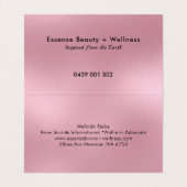 Moderner Hintergrund in pink Visitenkarten (Innenseite Aufgefaltet)