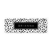 Moderner Hintergrundname für Schwarz und Weiß (Vorne)