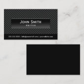 Moderner Hintergrundschreiber für schwarze Streife Visitenkarte (Vorne/Hinten)