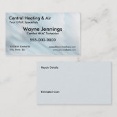 Moderner hoch entwickelter beruflicher HVAC Visitenkarte (Vorne/Hinten)