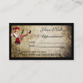 Moderner hoch entwickelter Designer-Salon Terminkarte (Rückseite)