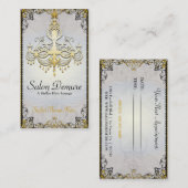 Moderner hoch entwickelter Golddesigner-Salon Terminkarte (Vorne/Hinten)