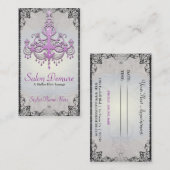 Moderner hoch entwickelter silberner lila terminkarte (Vorne/Hinten)