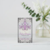 Moderner hoch entwickelter silberner lila terminkarte (Stehend Vorderseite)