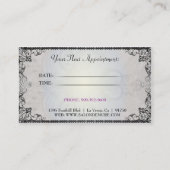 Moderner hoch entwickelter silberner lila terminkarte (Rückseite)