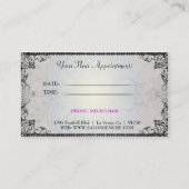 Moderner hoch entwickelter silberner terminkarte (Rückseite)