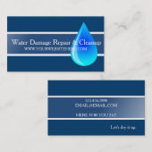 Moderner Hochwasserschadensdienst und Reinigung Visitenkarte (Vorne/Hinten)