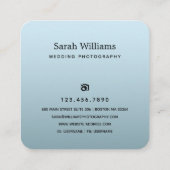 Moderner Hochzeitfotograf Quadratische Visitenkarte (Rückseite)