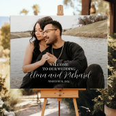Moderner Hochzeitsempfang für Fotos Poster