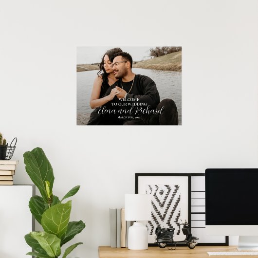 Moderner Hochzeitsempfang für Fotos Poster (Heimbüro)