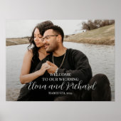 Moderner Hochzeitsempfang für Fotos Poster (Vorne)