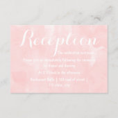 Moderner Hochzeitsempfang in Rosa Begleitkarte (Vorderseite)