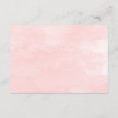 Moderner Hochzeitsempfang in Rosa Begleitkarte (Rückseite)