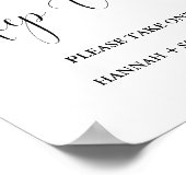 Moderner Hochzeitsfan für unsere Nummer-eins-Fans Poster (Ecke)