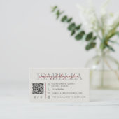 Moderner Hochzeitsfotograf QR-Code Visitenkarte (Stehend Vorderseite)