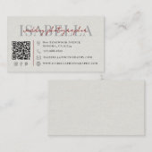Moderner Hochzeitsfotograf QR-Code Visitenkarte (Vorne/Hinten)