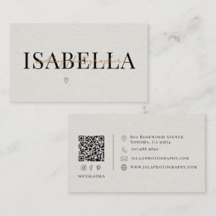 Moderner Hochzeitsfotograf QR-Code Visitenkarte