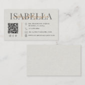 Moderner Hochzeitsfotograf QR-Code Visitenkarte (Vorne/Hinten)