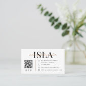 Moderner Hochzeitsfotograf QR-Code Visitenkarte (Stehend Vorderseite)