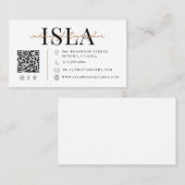 Moderner Hochzeitsfotograf QR-Code Visitenkarte (Vorne/Hinten)