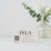 Moderner Hochzeitsfotograf QR-Code Visitenkarte (Stehend Vorderseite)