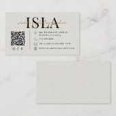 Moderner Hochzeitsfotograf QR-Code Visitenkarte (Vorne/Hinten)