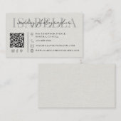 Moderner Hochzeitsfotograf QR-Code Visitenkarte (Vorne/Hinten)