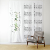 Moderner Hochzeitsplan für Grünpflanzen Wandteppich (Beispiel)