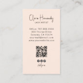 Moderner Hochzeitsplaner Foto QR Code Visitenkarte (Rückseite)