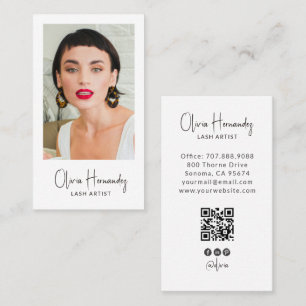Moderner Hochzeitsplaner Foto QR-Code Visitenkarte