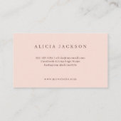 Moderner Hochzeitsplaner für Blumenpastellfarben Visitenkarte (Rückseite)