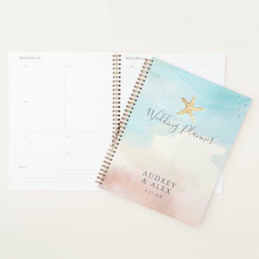 Moderner Hochzeitsplaner für das Thema Strand Planer (Anzeige)