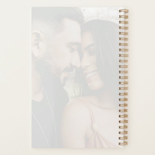 Moderner Hochzeitsplaner für Foto und Kalligrafie Planer (Rückseite)