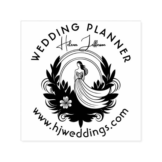 Moderner Hochzeitsplaner für Motiv-Logos Permastempel (Design)