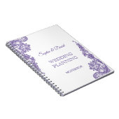 Moderner Hochzeitsplaner für ultraviolette Spitzen Notizblock (Rechte Seite)