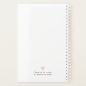 Moderner Hochzeitsplaner Planer (Rückseite)