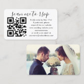Moderner Hochzeitsplatz QR UAWG Umschließungsbus Visitenkarte (Vorne/Hinten)