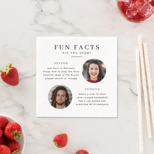 Moderner Hochzeitsspass - Neapel mit Fotos Serviette (Beispiel)