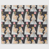 MODERNER Hochzeitstag Geschenkpapier (Flach)