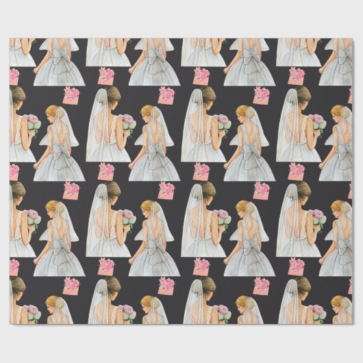 MODERNER Hochzeitstag Geschenkpapier (Flach)