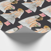 MODERNER Hochzeitstag Geschenkpapier (Ecke)