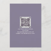 Moderner Hochzeitstipendiat mit QR CODE - JEDE FAR Begleitkarte (Rückseite)