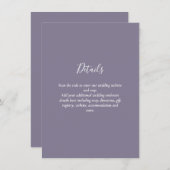 Moderner Hochzeitstipendiat mit QR CODE - JEDE FAR Begleitkarte (Vorne/Hinten)