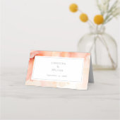 Moderner Hochzeitstisch für Wasserfarben Platzkarte (Rückseite)