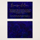 Moderner Hochzeitstransport mit Blaukalligrafie (Vorne & Hinten)