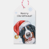 Moderner Holiday Bernese Mountain Dog Weihnachten Geschenkanhänger (Vorderseite)