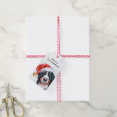 Moderner Holiday Bernese Mountain Dog Weihnachten Geschenkanhänger (Mit Garn)