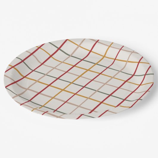 Moderner Holiday Cheer Pappteller (Schrägansicht)