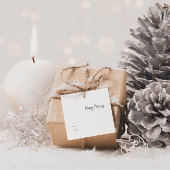 Moderner Holiday Script Square bis zum Geschenk Ta Geschenkanhänger